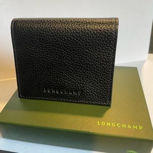 Longchamp leather coin purse / travel wallet (never used)